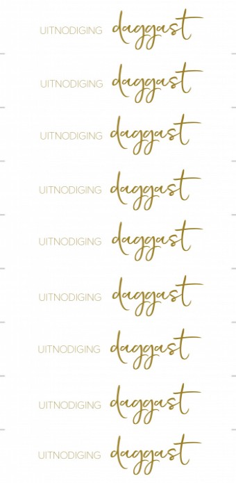 Kaartlabel DIY Lang - Typografisch Daggast
