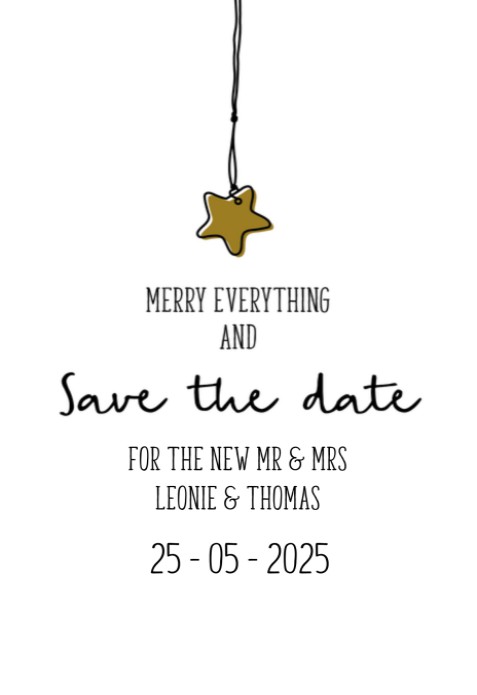 Kerst Save the date - Ster