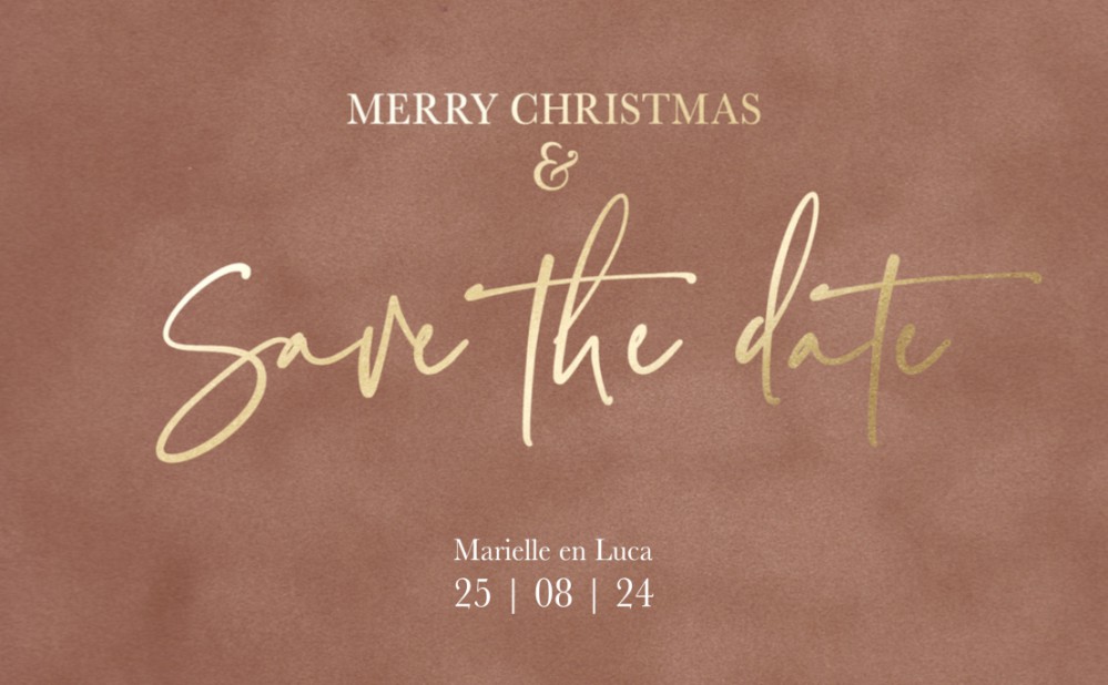 Kerst Save the date - Velvet Roest