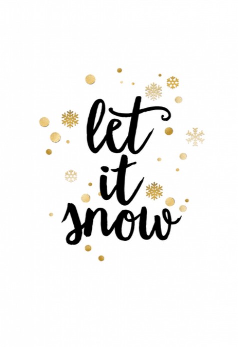 Kerstkaart - Let it snow