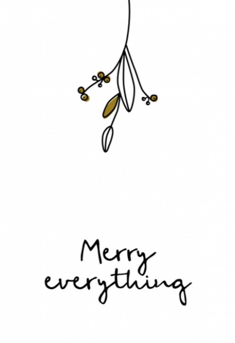 Kerstkaart - Merry Everything