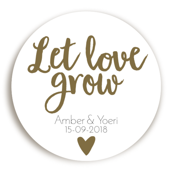 Sticker Let Love Grow Hartje 2