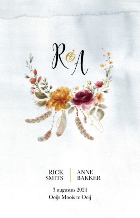 Trouwkaart - Bohemian Vintage