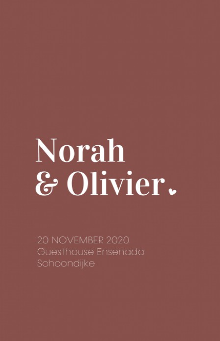 Trouwkaart - Minimalistic Rusty