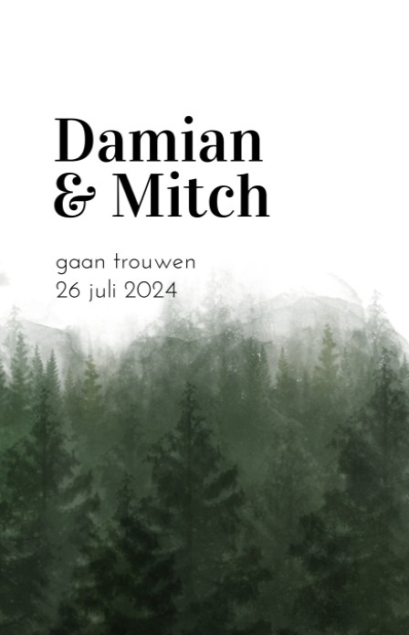 Trouwkaart - Puur Natuur Forest