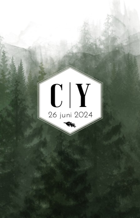 Trouwkaart - Puur Natuur Forest Logo
