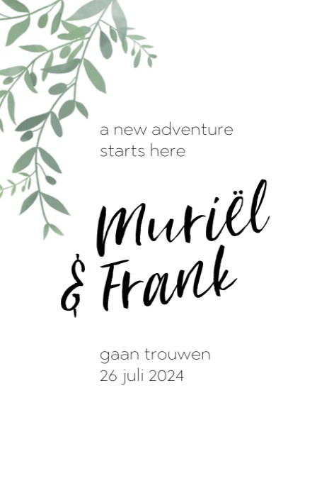 Trouwkaart - Puur Natuur Takjes