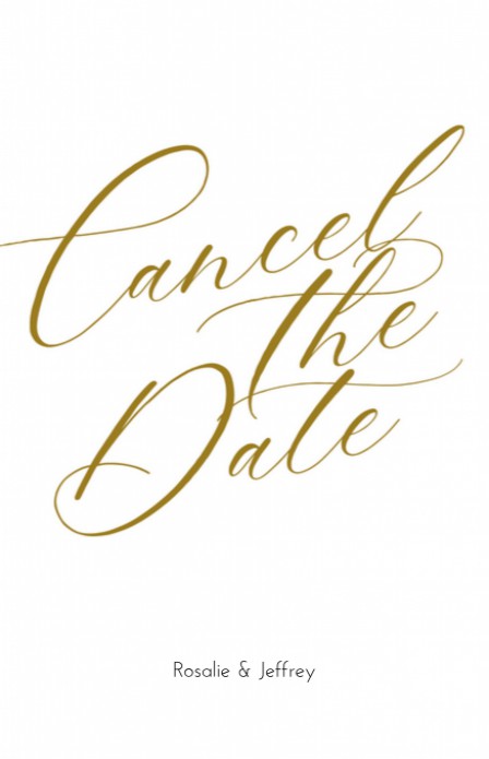 Cancel the date - Goudtint Kalligrafie