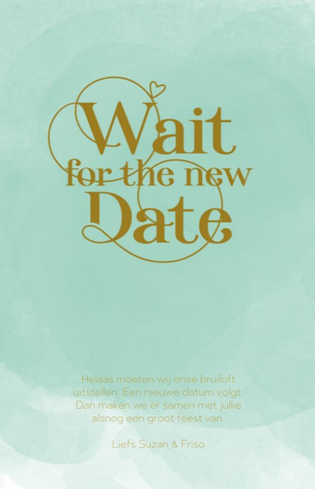 Cancel the date - Goudtint Watercolor Mint