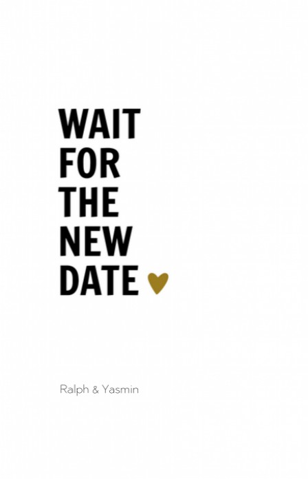 Cancel the date - Typografisch strak