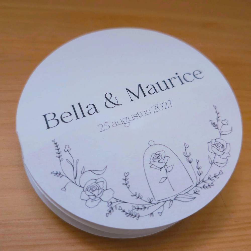 POP-UP Drieluik Trouwkaart - Disney Inspired Be our Guest