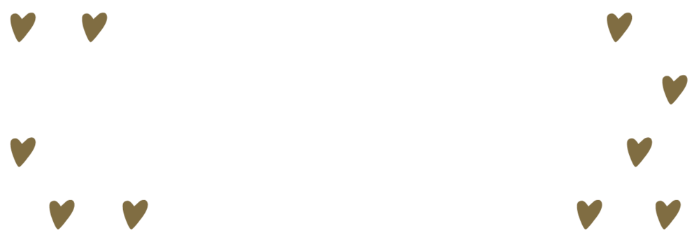 Etiket gouden hartjes