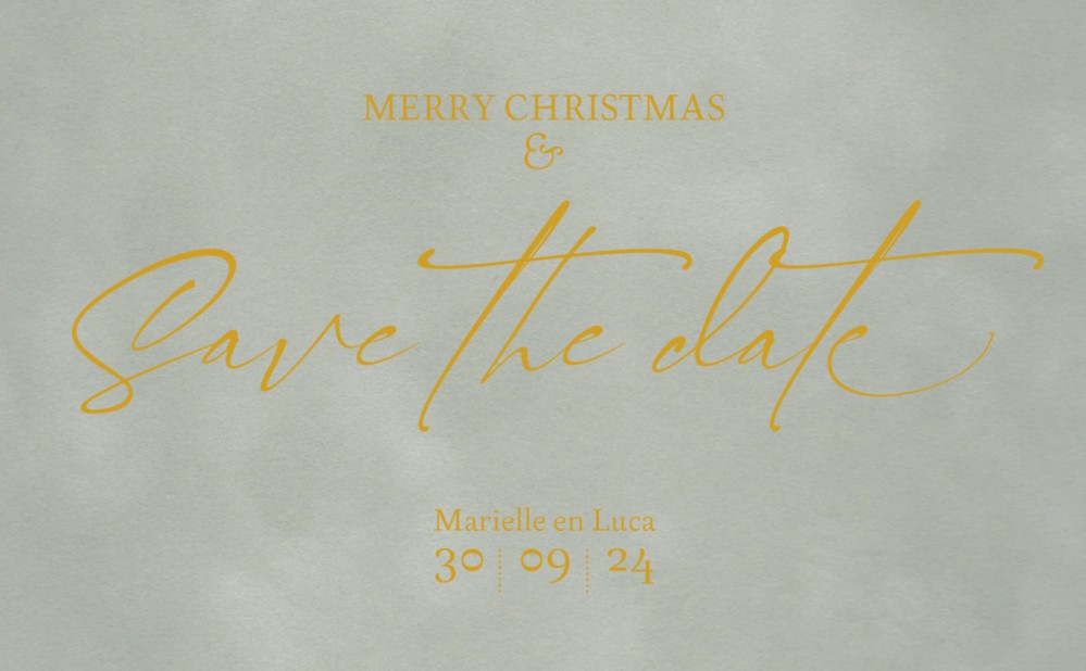 FOLIE Kerst Save the date - Velvet Green