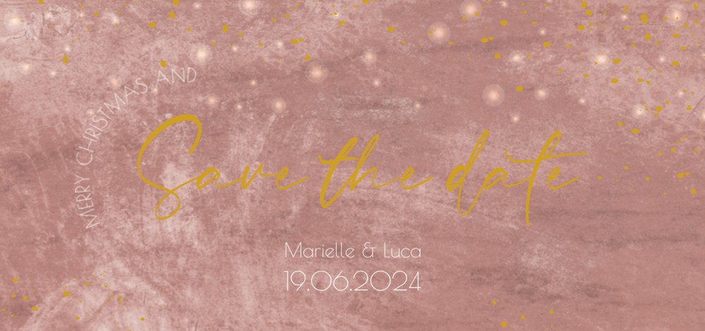 FOLIE Kerst Save the date - Velvet Roze