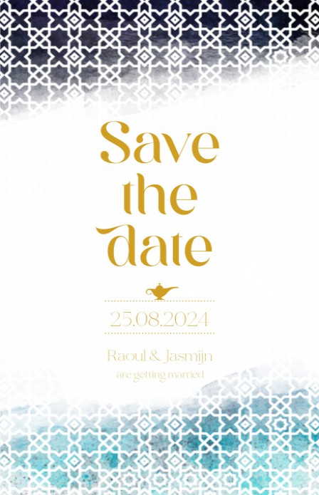 FOLIE Save the date - Disney Inspired Aladdin Mozaiek 1