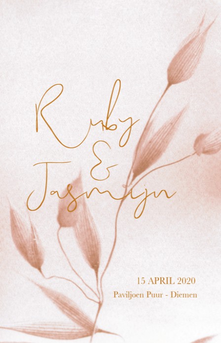 FOLIE Trouwkaart Blush Bamboe