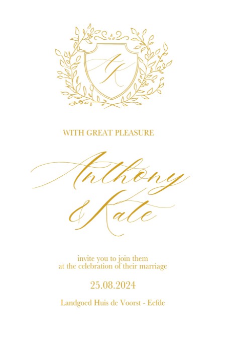 FOLIE Trouwkaart - Bridgerton Monogram