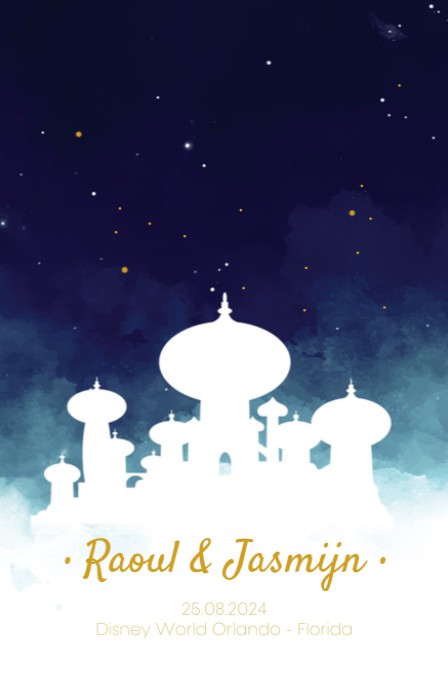 FOLIE Trouwkaart - Disney Inspired Aladdin Night