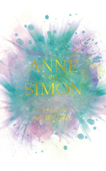 FOLIE Trouwkaart - Festival Color Pastel