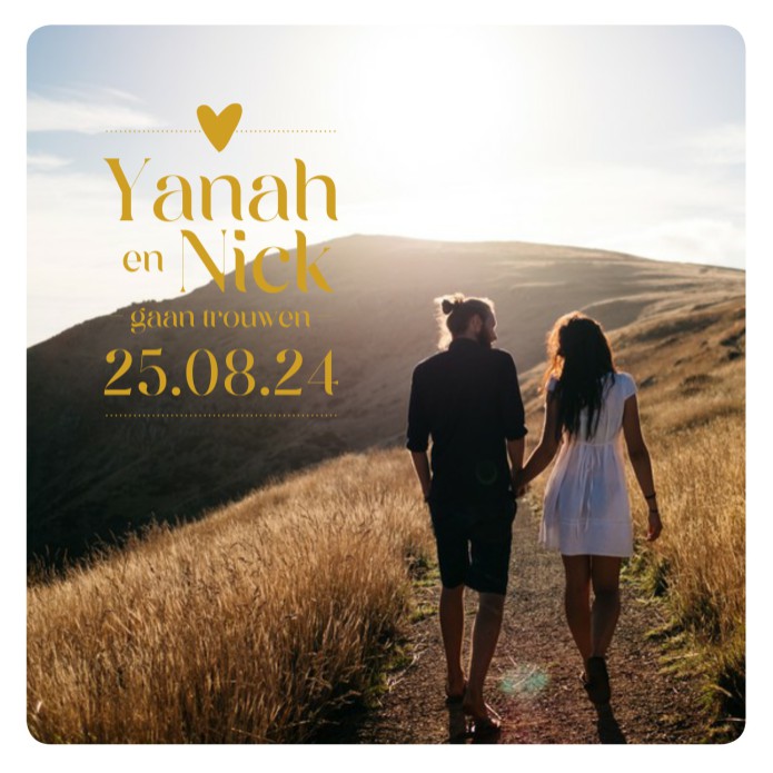 FOLIE Trouwkaart - Fotokaart Hartje