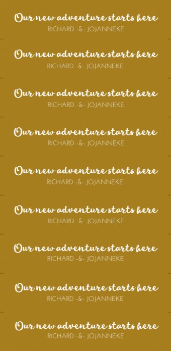 Kaartlabel DIY Lang - Adventure goud