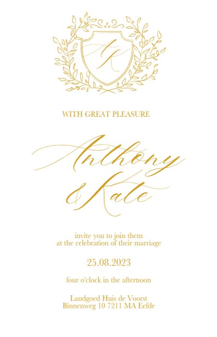 KALKPAPIER en FOLIE Trouwkaart - Bridgerton