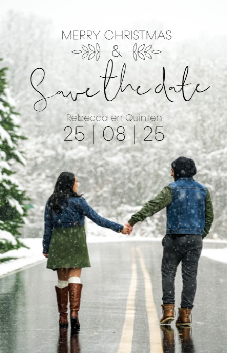 Kerst Save the date - Fotokaart