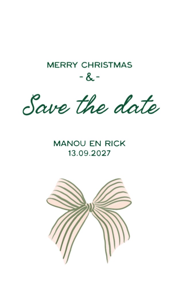 Kerst Save the date - Strik Groen