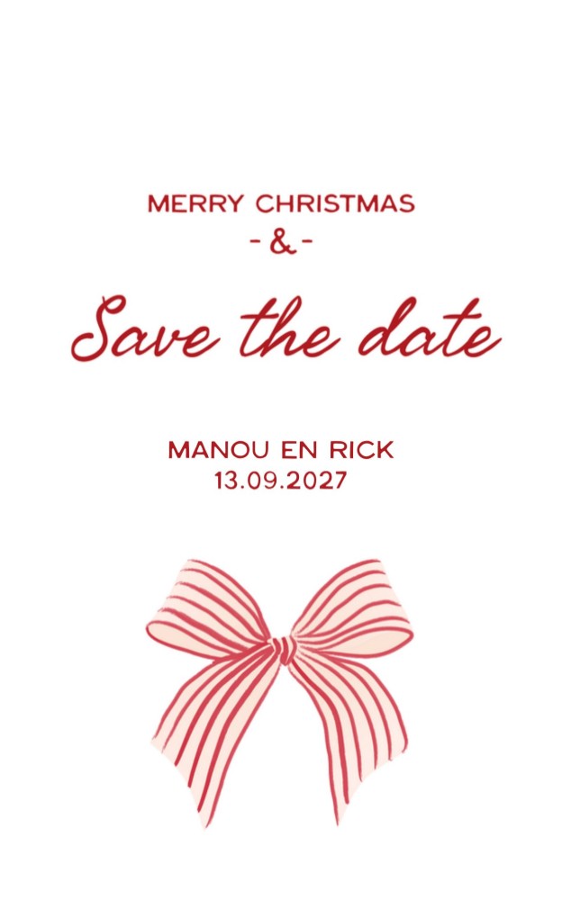 Kerst Save the date - Strik Rood