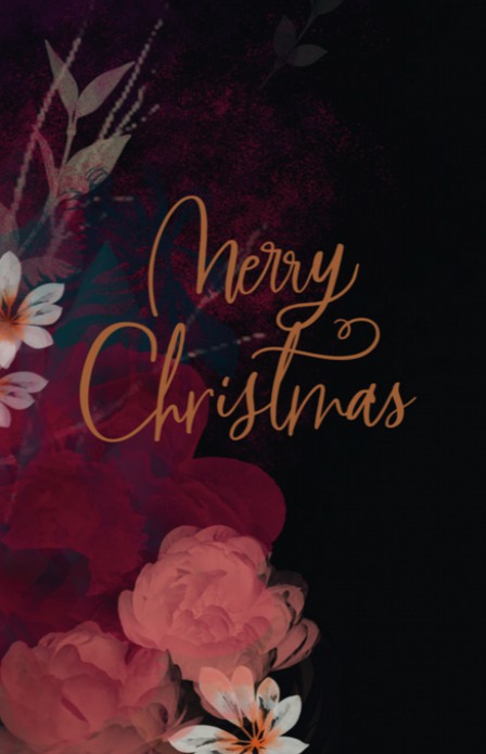 Kerstkaart - Dark and Moody Flowers