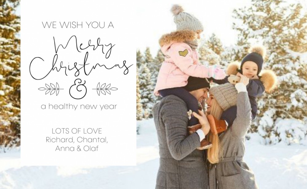 Kerstkaart - Fotokaart liggend