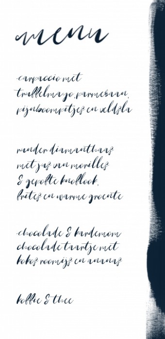 Menukaart - Midnight Blue 1