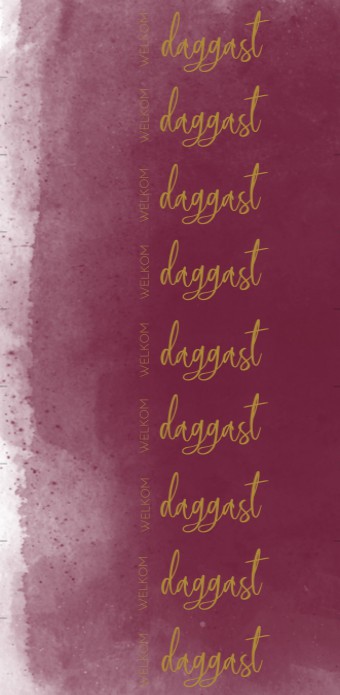 Naamkaartjes DIY Lang - Bordeaux Goudtint