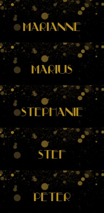 Naamkaartjes DIY Lang - Twenties Black