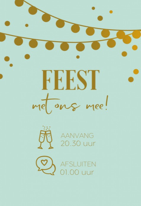 Programmakaart - Feest Festivalllampjes Mint