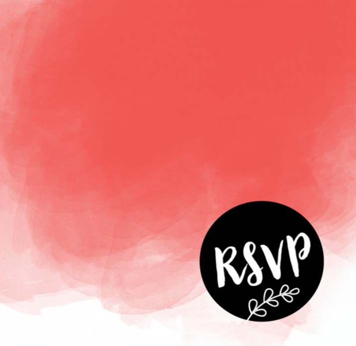 RSVP Watercolor Koraal
