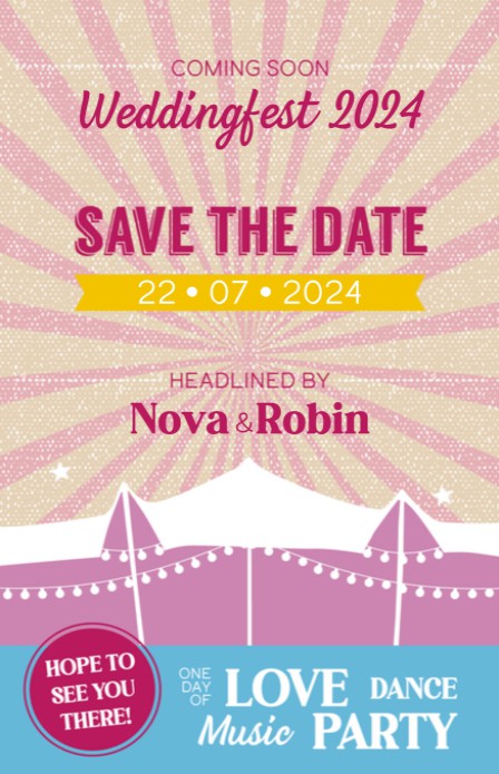 Save The Date - Festival Feesttent Lila