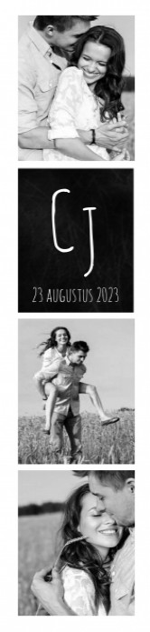 Save the date - Fotostrip krijtbord