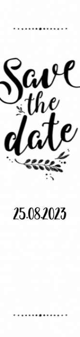 Save the date - Fotostrip Zwart-wit Typografisch