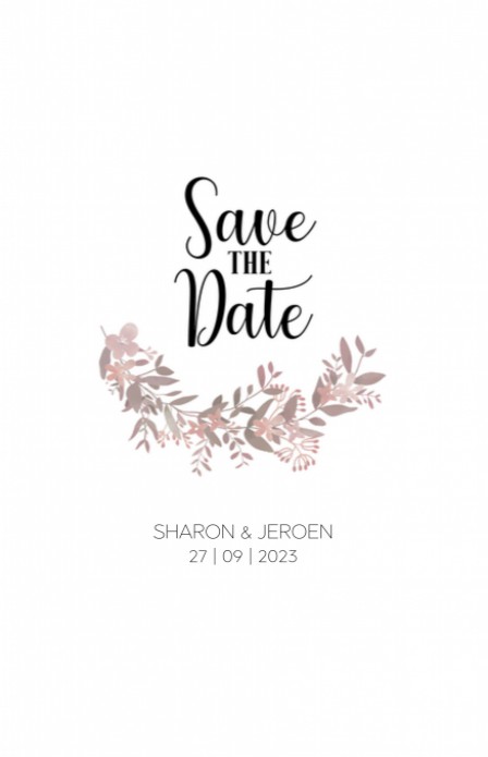 Save the date - Puur Natuur Boho Roze
