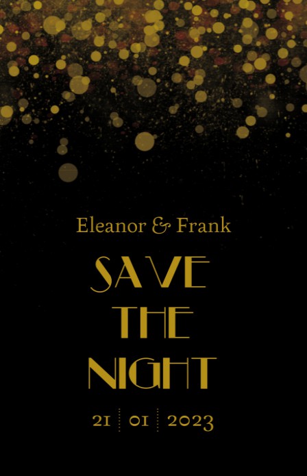 Save the date - Twenties Black