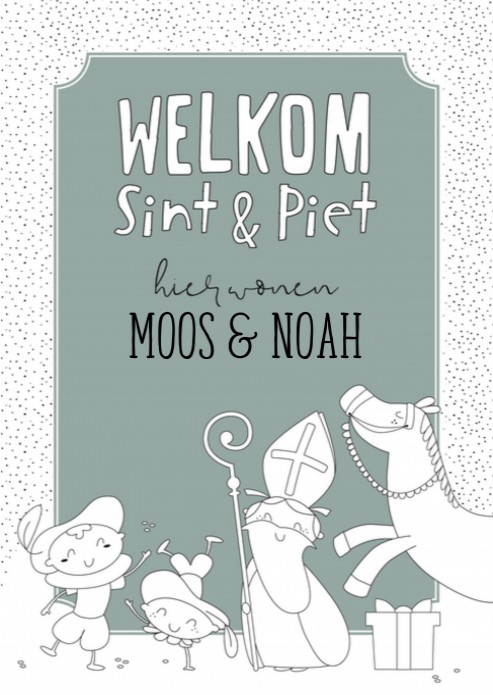 Sinterklaas Miniposter Welkom Blauw
