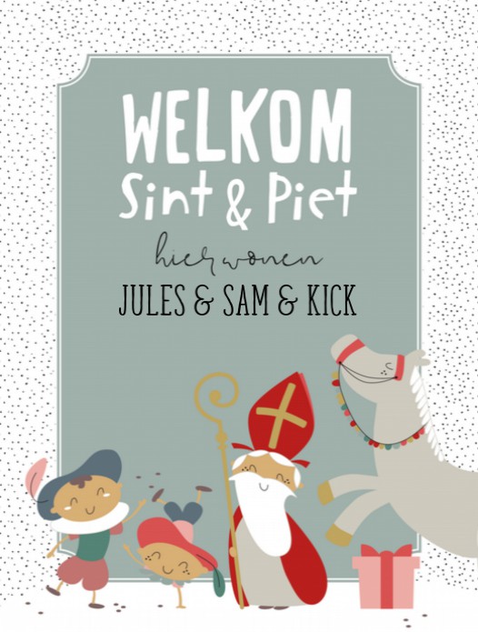 Sinterklaas Poster 30x40 - Welkom
