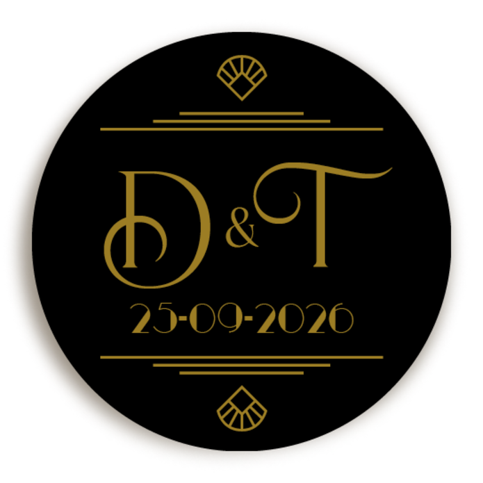 Sluitsticker Great Gatsby zwart