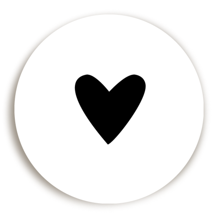 Sluitsticker Zwart Hartje