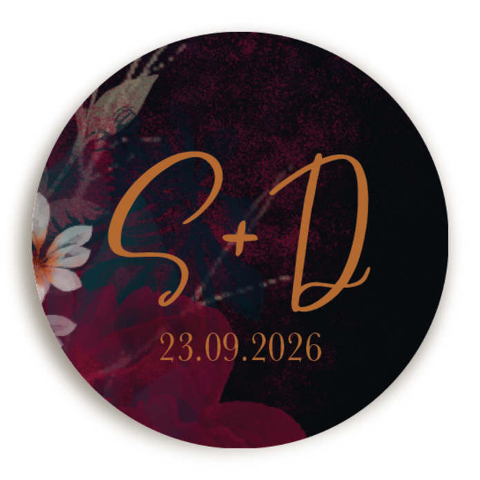 Sluitsticker Dark and Moody Flowers 2