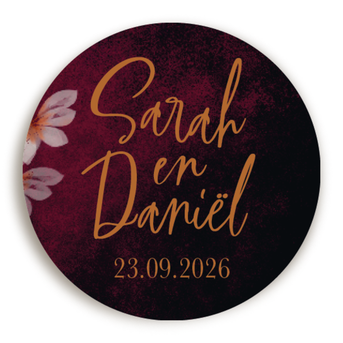 Sluitsticker Dark and Moody Flowers 1