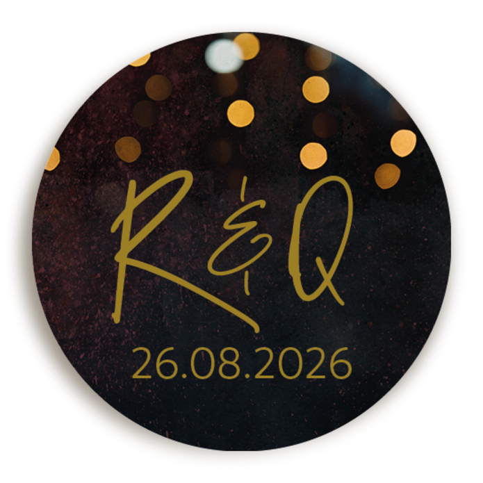 Sluitsticker Dark and Moody Goud 1