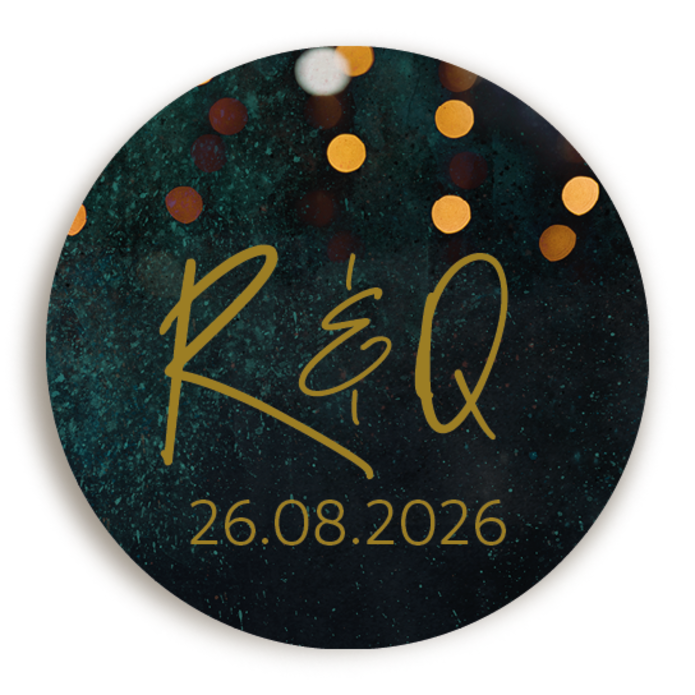 Sluitsticker Dark and Moody Goud 2