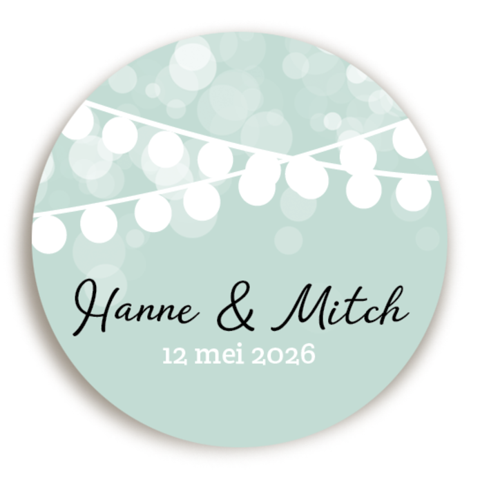 Sluitsticker Festival Lampjes Groen